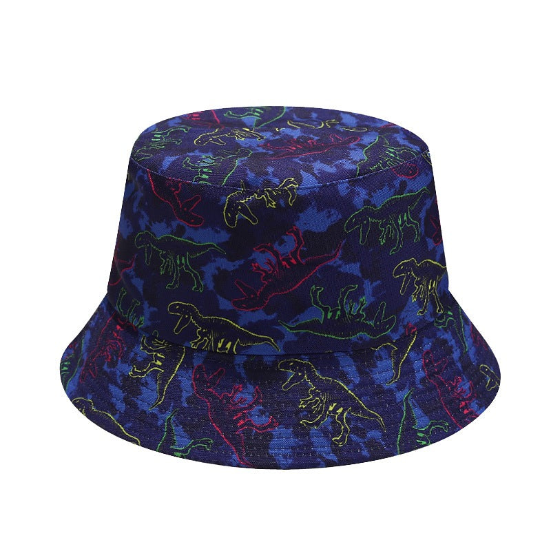 Wholesale Cotton Cartoon Dinosaur Pattern Bucket Hat